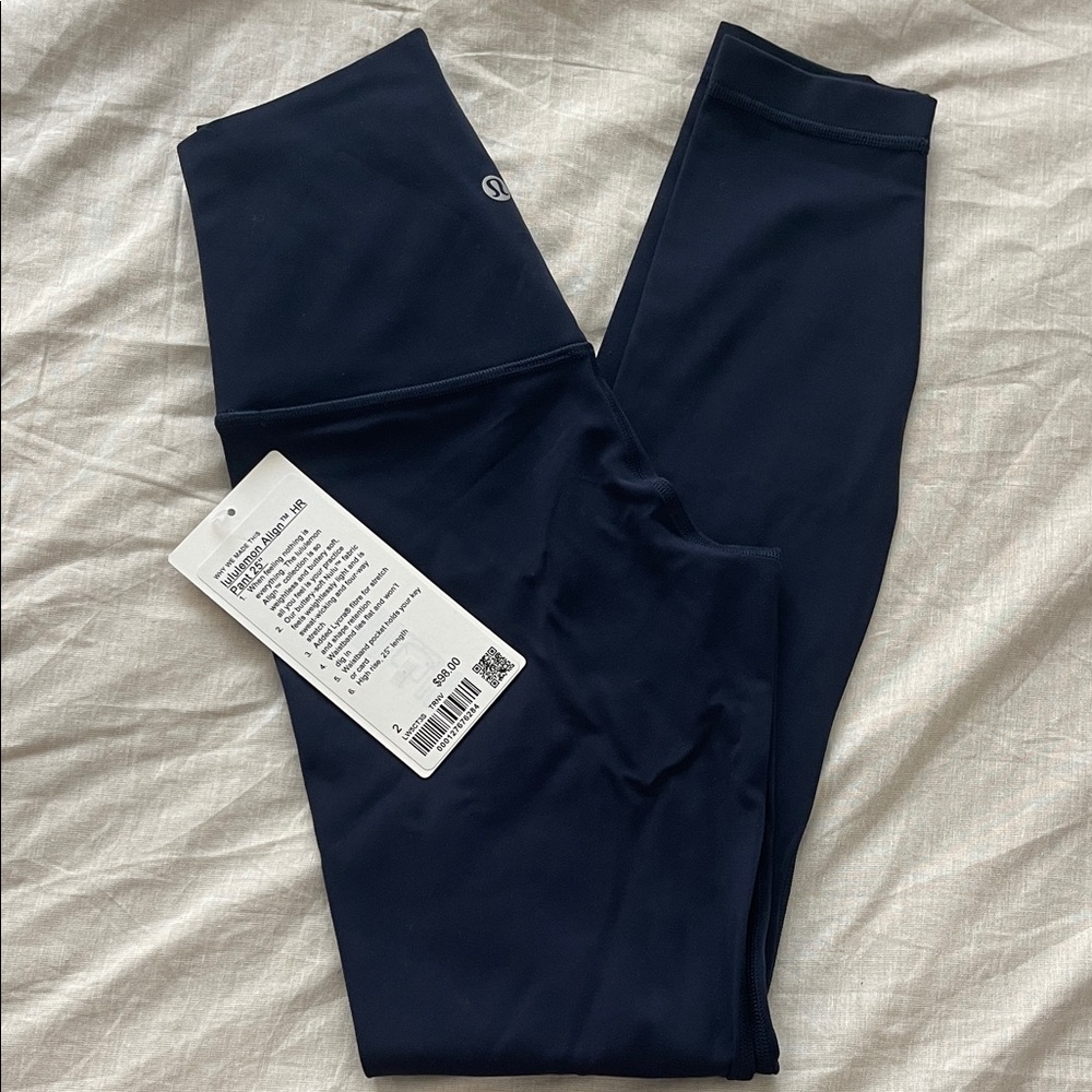 Lululemon Align High Rise 25” Dark Blue Leggings SIZE 2 NWT